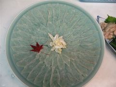 両替町店　お勧め　 かわはぎ薄造り