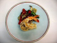 海老と野菜のバジル風味焼